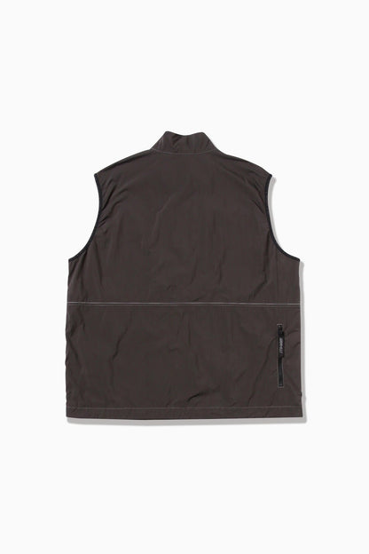 AND WANDER X GRAMICCI BRUSHED NYLON VEST-CHARCOAL