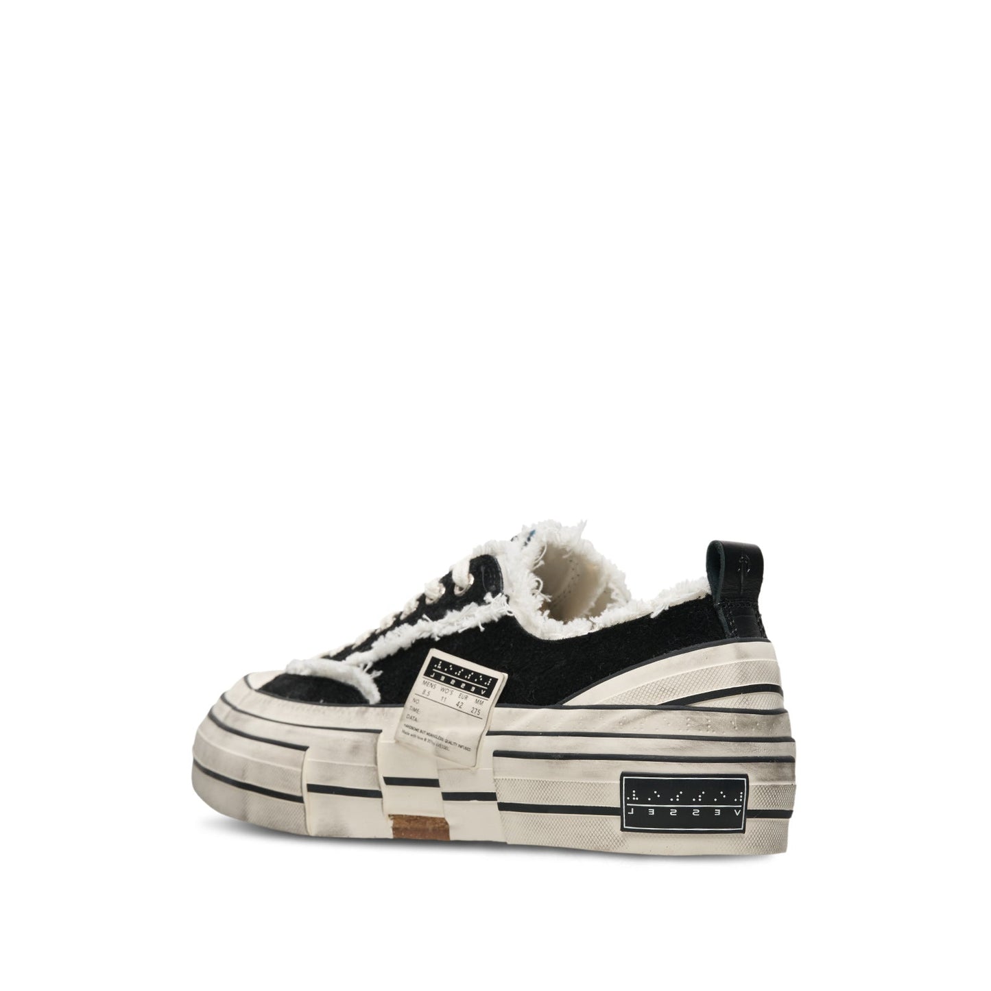 XVESSEL XVESSEL LOWS BLACK SUEDE-BLACK