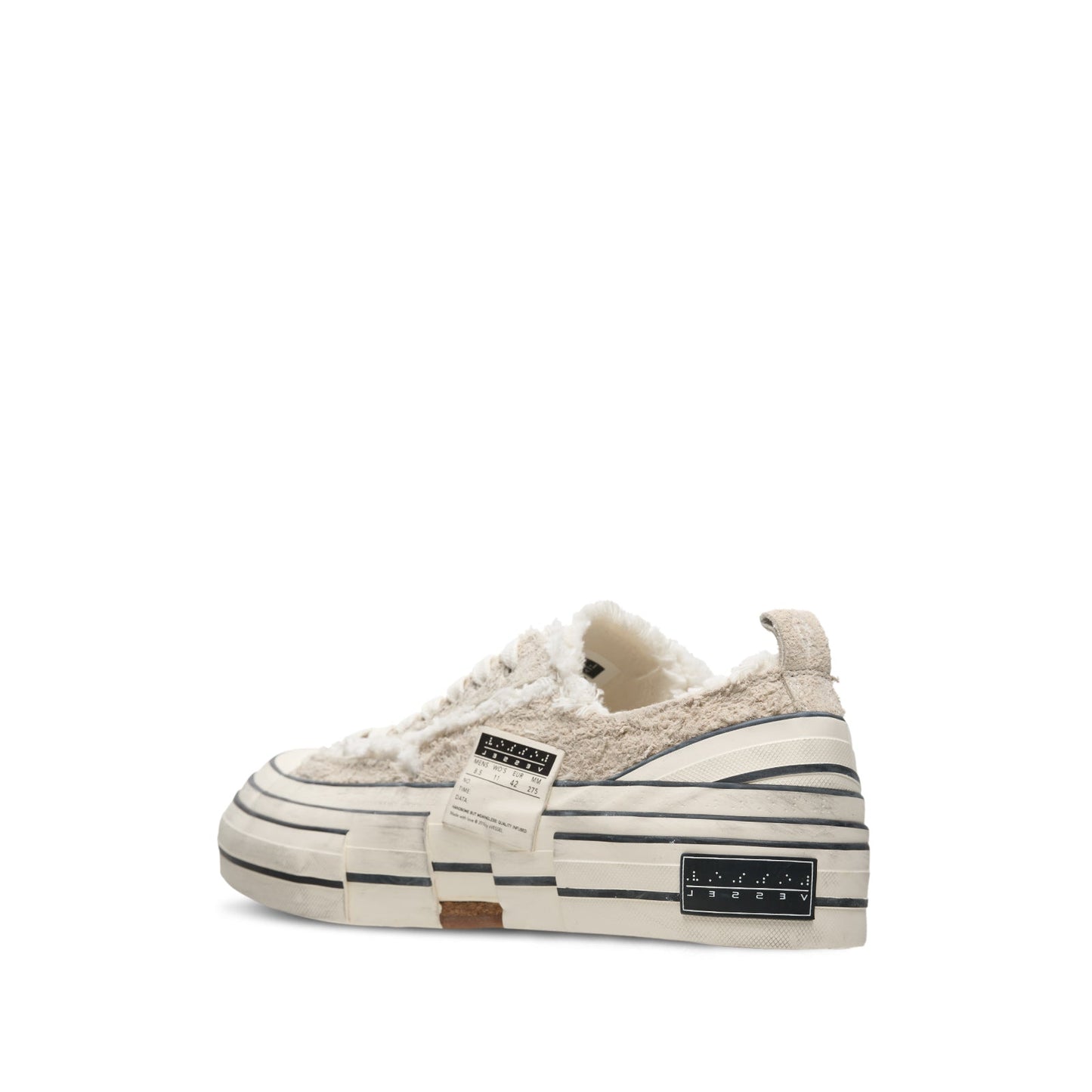 XVESSEL XVESSEL LOWS WHITE SUEDE-WHITE