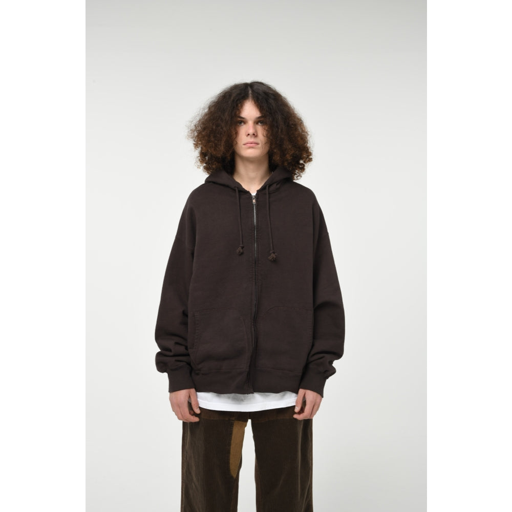 BOW WOW ZIP SWEAT HOODIE-BROWN