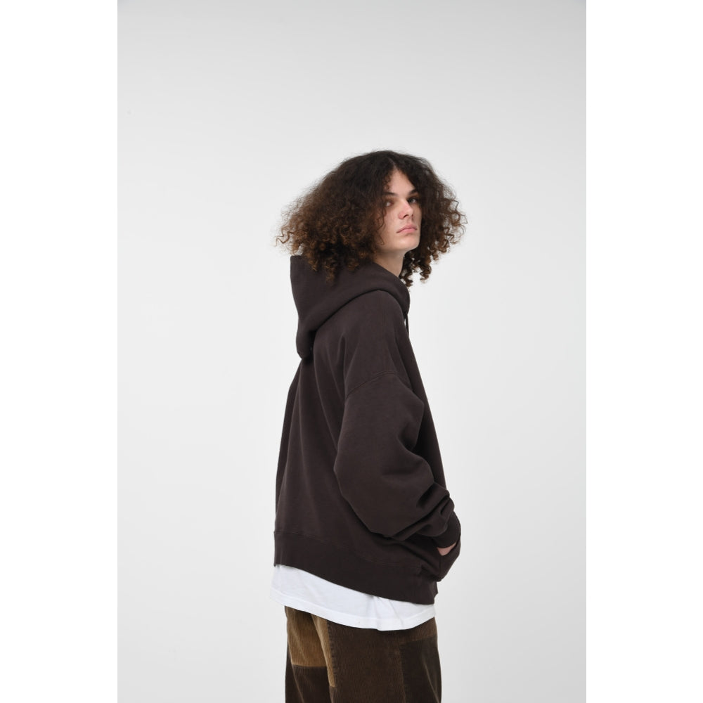 BOW WOW ZIP SWEAT HOODIE-BROWN