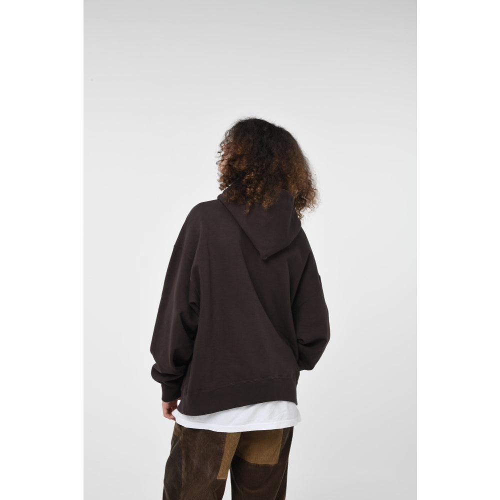 BOW WOW ZIP SWEAT HOODIE-BROWN