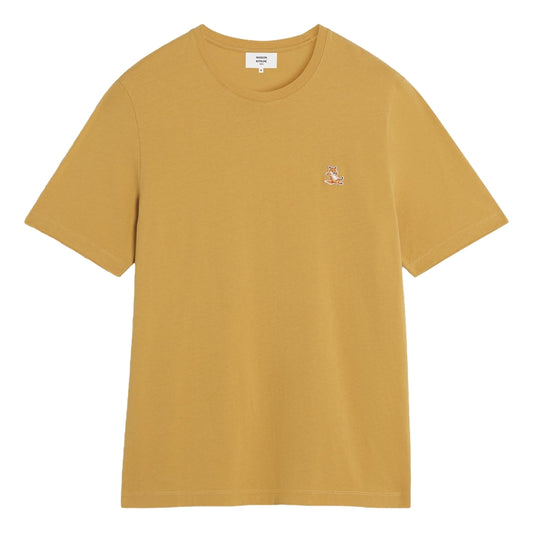 MAISON KITSUNE M CHILLAX FOX PATCH REGULAR TEE-SHIRT-GOLD