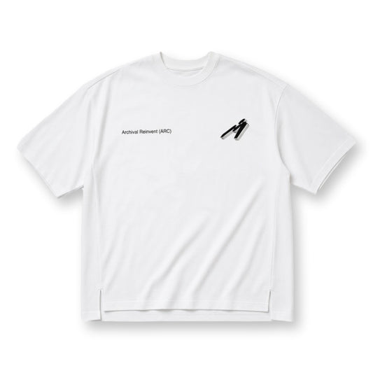 ARCHIVAL REINVENT ARC LOGO TEE-WHITE