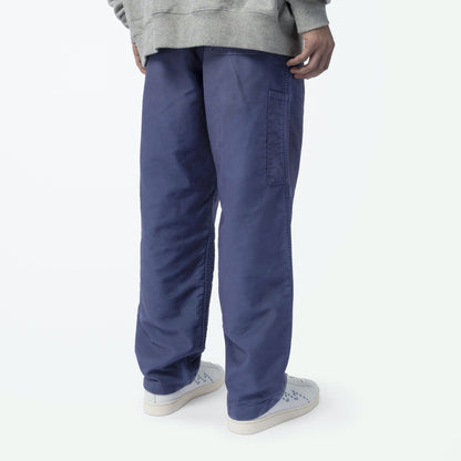 MADNESS VTG ONE-TUCK WORK PANTS (MOLESKIN) (MADE IN JAPAN)-BLUE IRIS