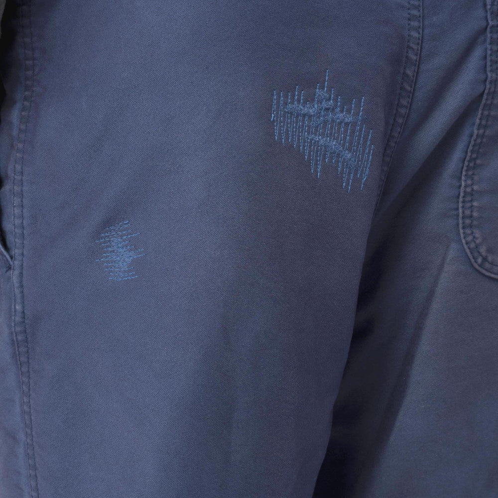 MADNESS VTG ONE-TUCK WORK PANTS (MOLESKIN) (MADE IN JAPAN)-BLUE IRIS