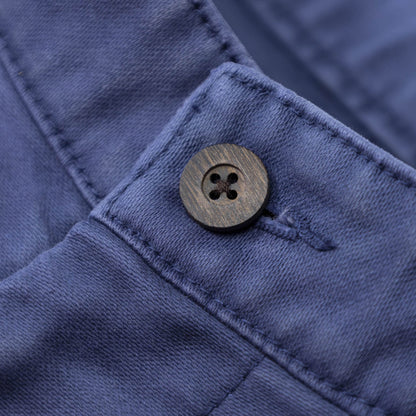 MADNESS VTG ONE-TUCK WORK PANTS (MOLESKIN) (MADE IN JAPAN)-BLUE IRIS