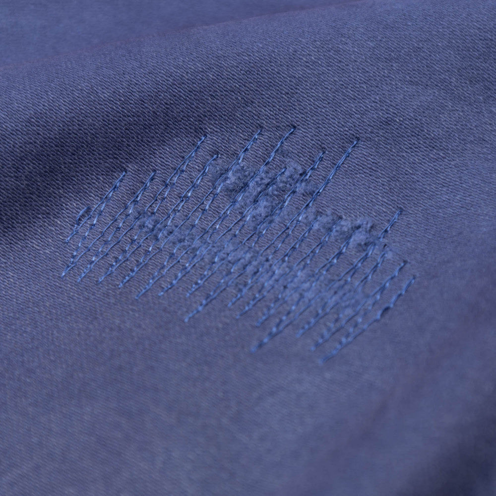 MADNESS VTG ONE-TUCK WORK PANTS (MOLESKIN) (MADE IN JAPAN)-BLUE IRIS