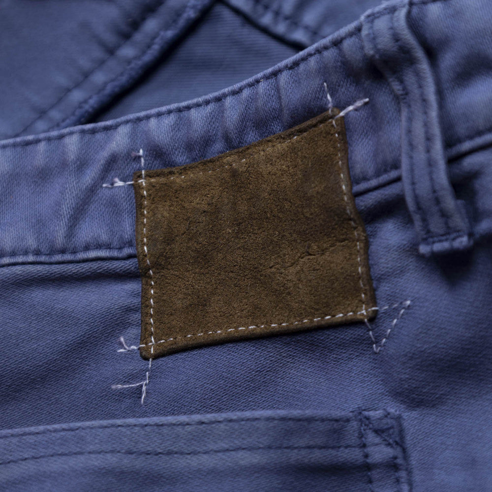 MADNESS VTG ONE-TUCK WORK PANTS (MOLESKIN) (MADE IN JAPAN)-BLUE IRIS