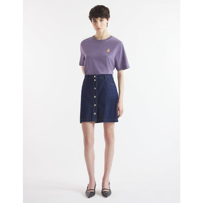 MAISON KITSUNE W SPEEDY FOX PATCH COMFORT TEE-SHIRT-ASTER