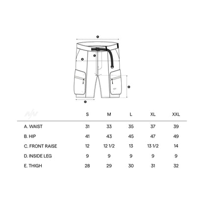 NINE POINT NINE ESCAPE BREATHE SHORTS-BLACK