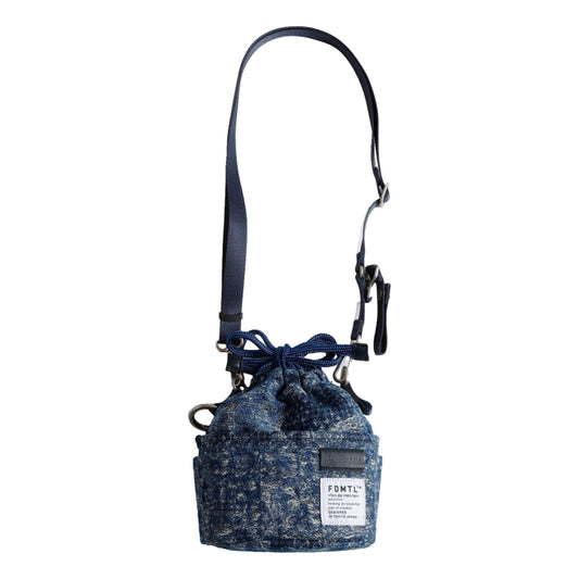 FUNDAMENTAL x MASTER-PIECE DRAWSTRING BAG-INDIGO