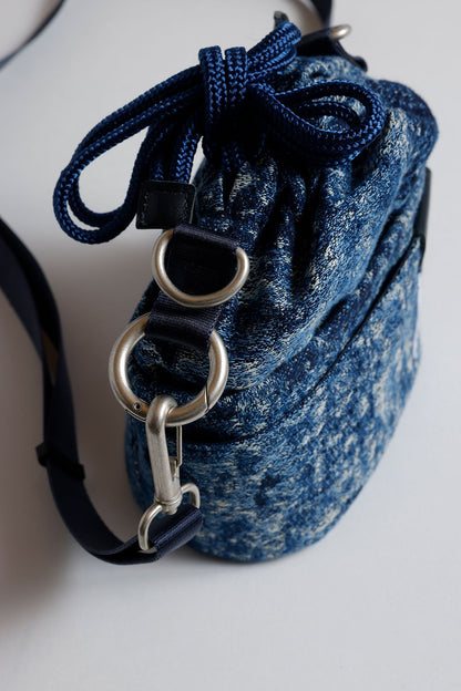 FUNDAMENTAL x MASTER-PIECE DRAWSTRING BAG-INDIGO