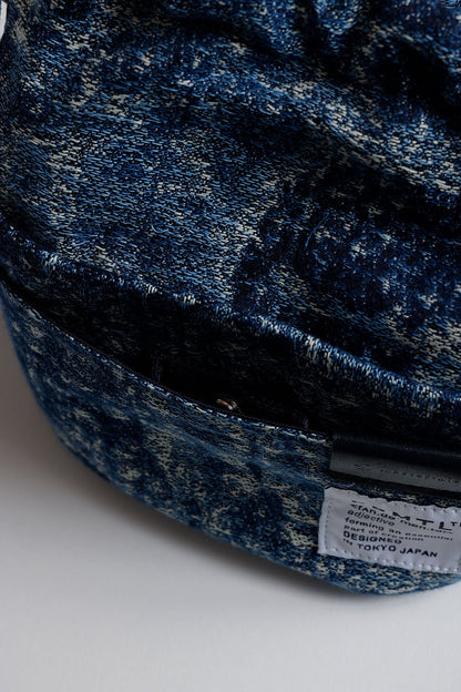 FUNDAMENTAL x MASTER-PIECE DRAWSTRING BAG-INDIGO