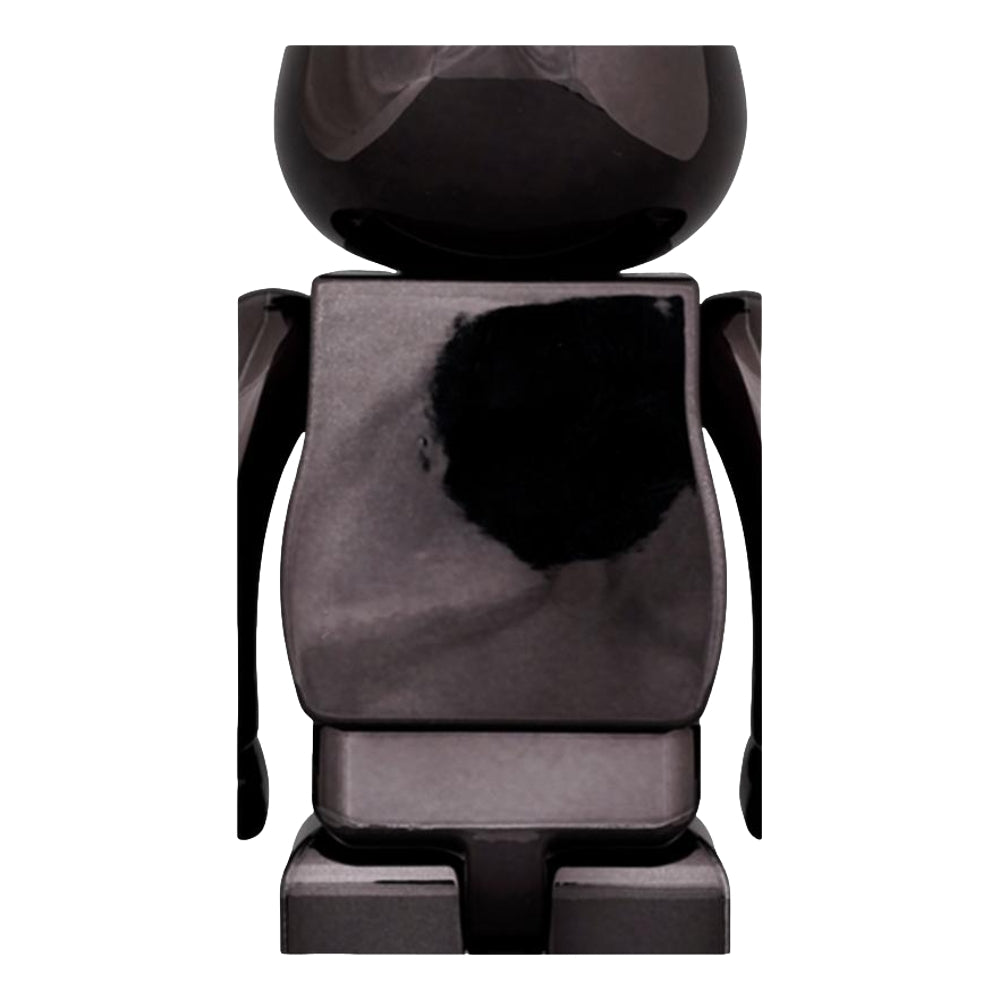 BE@RBRICK 100% & 400% THE ROLLING STONES LIPS & TONGUE BLACK CHROME VER.