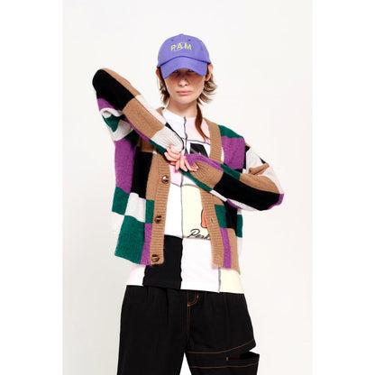 COMMUNAL FIELDS KNITTED MOHAIR CARDIGAN