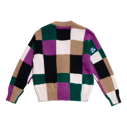 COMMUNAL FIELDS KNITTED MOHAIR CARDIGAN