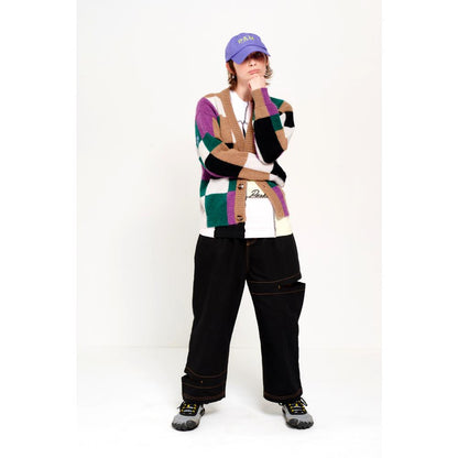 COMMUNAL FIELDS KNITTED MOHAIR CARDIGAN