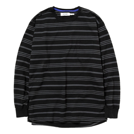 DWELLER L/S TEE COTTON JERSEY BORDER
