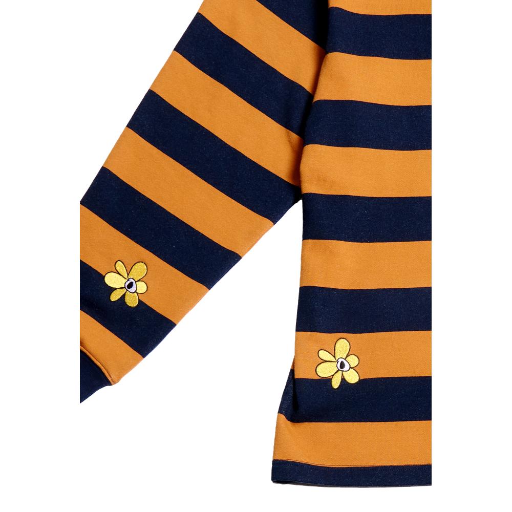 GROW WITH THE FLOW STRIPE MOCK NECK LS TOP