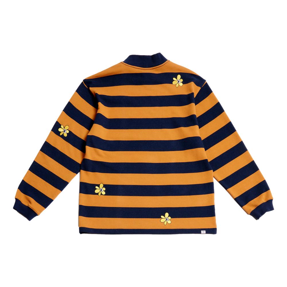 GROW WITH THE FLOW STRIPE MOCK NECK LS TOP