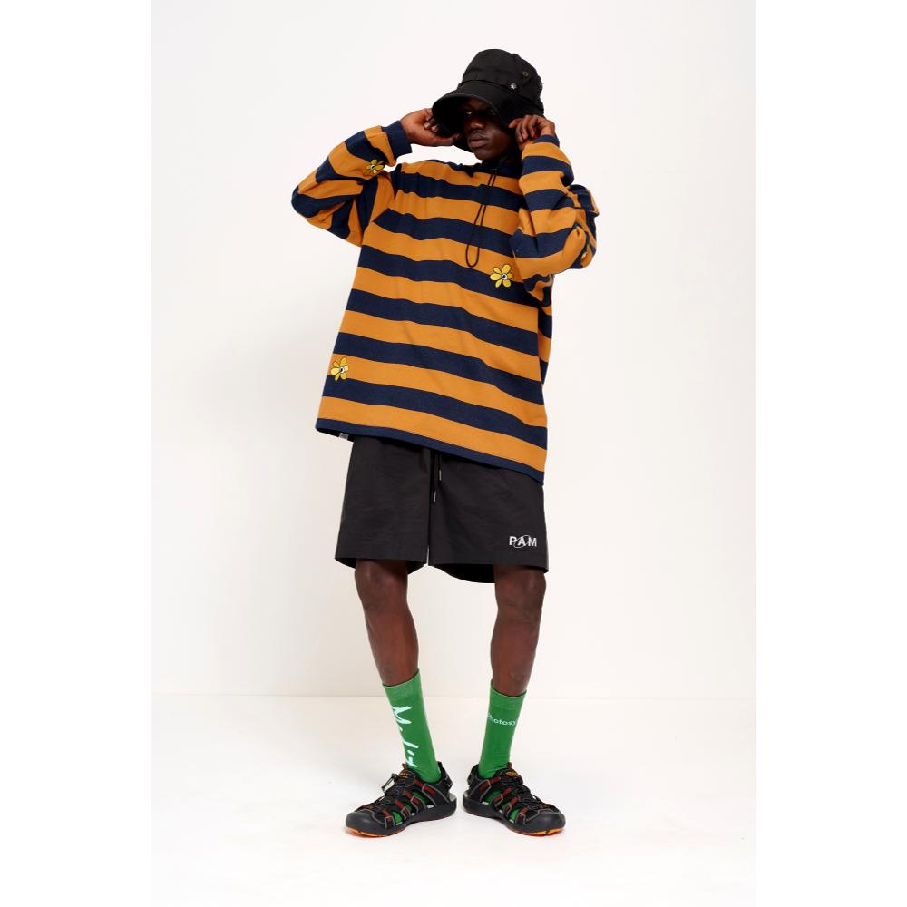 GROW WITH THE FLOW STRIPE MOCK NECK LS TOP