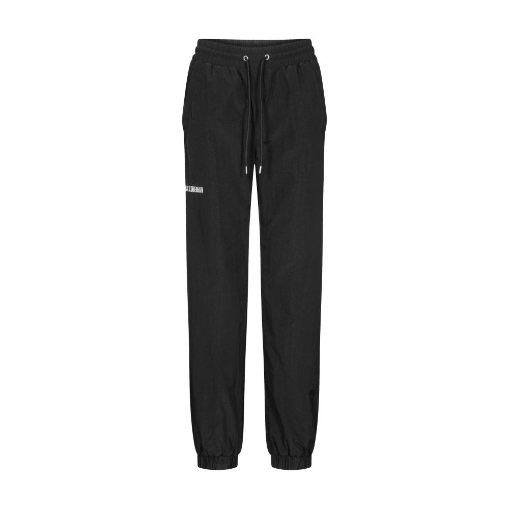 TRACK PANTS - BLACK NYLON