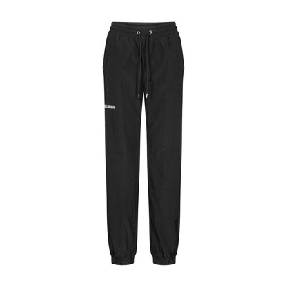 TRACK PANTS - BLACK NYLON