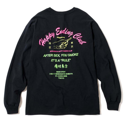 Magicstick Happy Ending Club Ls Tee - Black