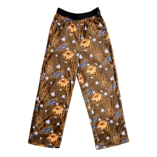 METALLIC FLORAL VELOUR LEISURE PANTS