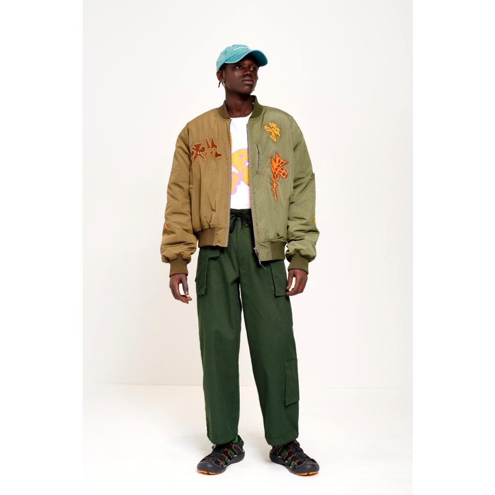 SPACE BLOSSOMS SPLIT BOMBER JACKET