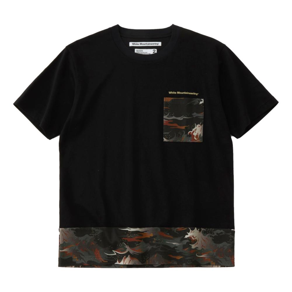 WAVE CAMOUFLAGE PRINTED CONTRASTED T-SHIRT