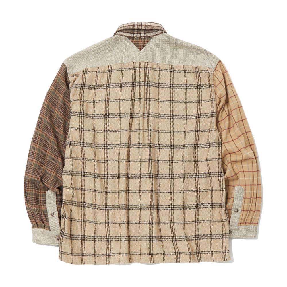 White Mountaineering Contrasted Big Check Si - Cream