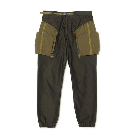 White Mountaineering Moleskin Mixed Pants - Green