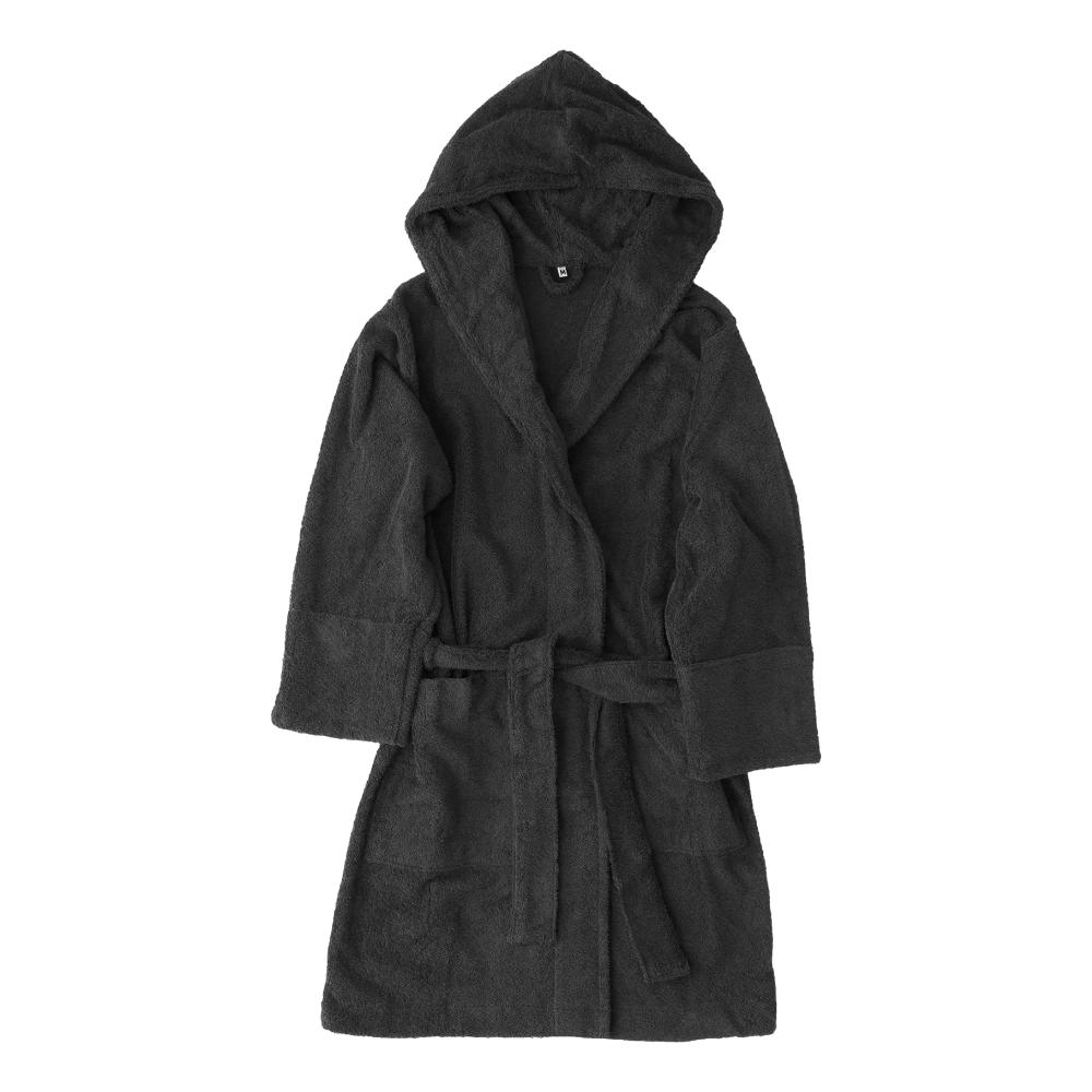 Tekla Hooded Bathrobe - Solid - Black